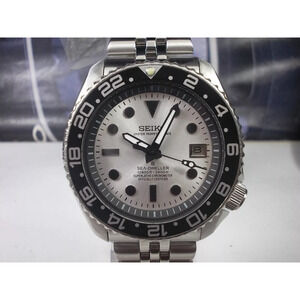 Seiko Silver and Black Men's Watch